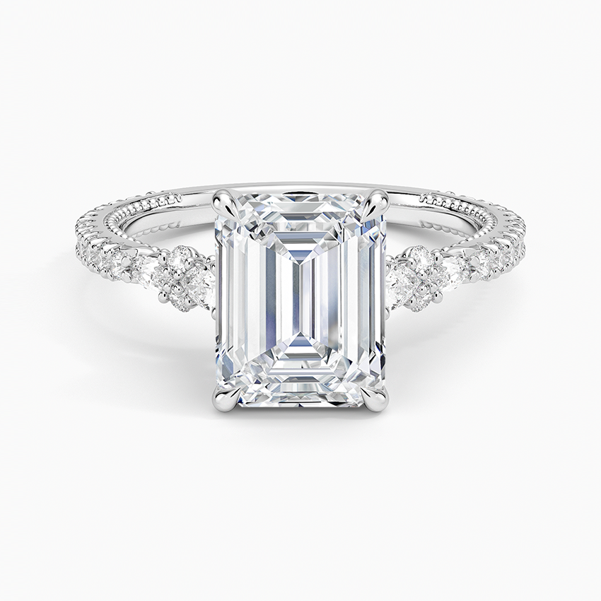 Primrose Diamond Ring - Emerald Cut Center Stone