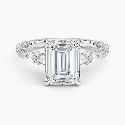 Primrose Diamond Ring - Emerald Cut Center Stone