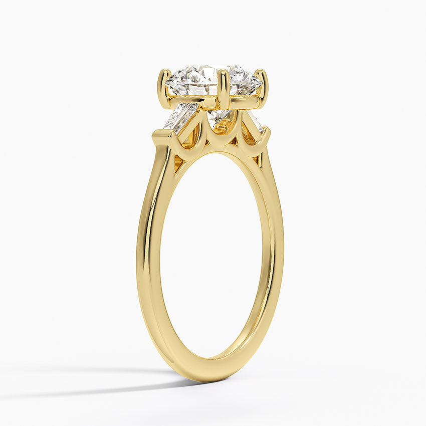 Symphony Perfect Fit Tapered Baguette Diamond Ring - Round Center Stone