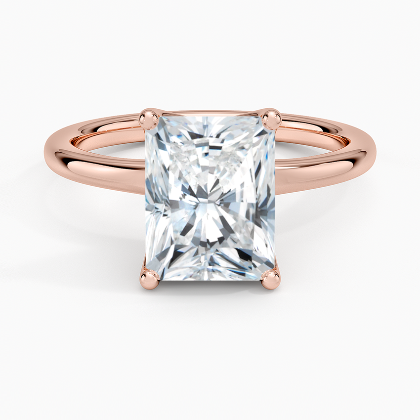 Fleur Solitaire Ring - Radiant Cut Center Stone