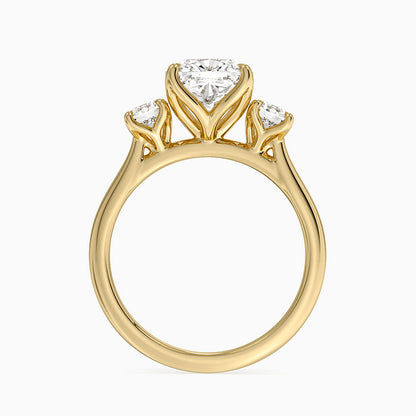 Elodie Perfect Fit Three Stone Diamond Ring (1/2 ct. tw.) - Cushion Cut Center Stone