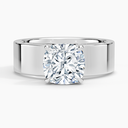 Peyton 6mm Solitaire Ring - Cushion Cut Center Stone
