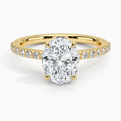 Luxe Elodie Diamond Ring (1/4 ct. tw.) - Oval Cut Center Stone