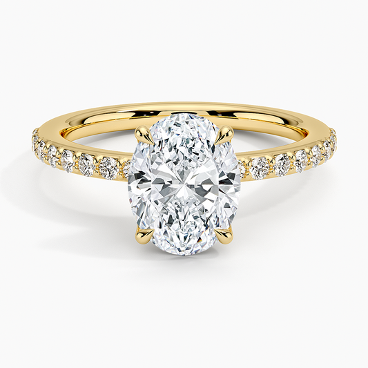 Luxe Elodie Diamond Ring (1/4 ct. tw.) - Oval Cut Center Stone
