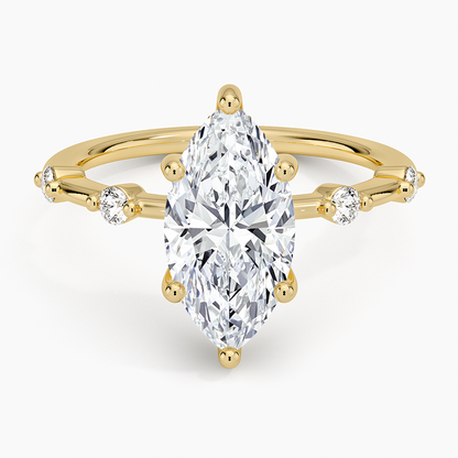 Aimee Hidden Halo Diamond Ring - Marquise Center Stone