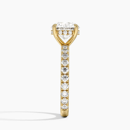 Grand Perfect Fit Three-Quarter Diamond Ring - Round Center Stone