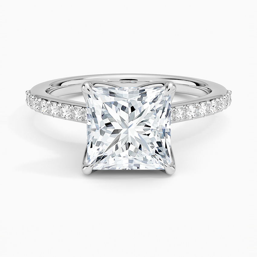 Elodie Cathedral Diamond Ring - Princess Cut Center Stone