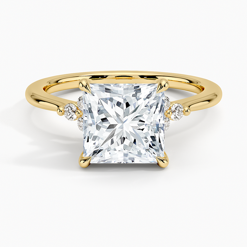 Melody Diamond Ring - Princess Cut Center Stone