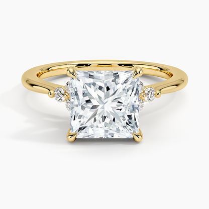 Melody Diamond Ring - Princess Cut Center Stone