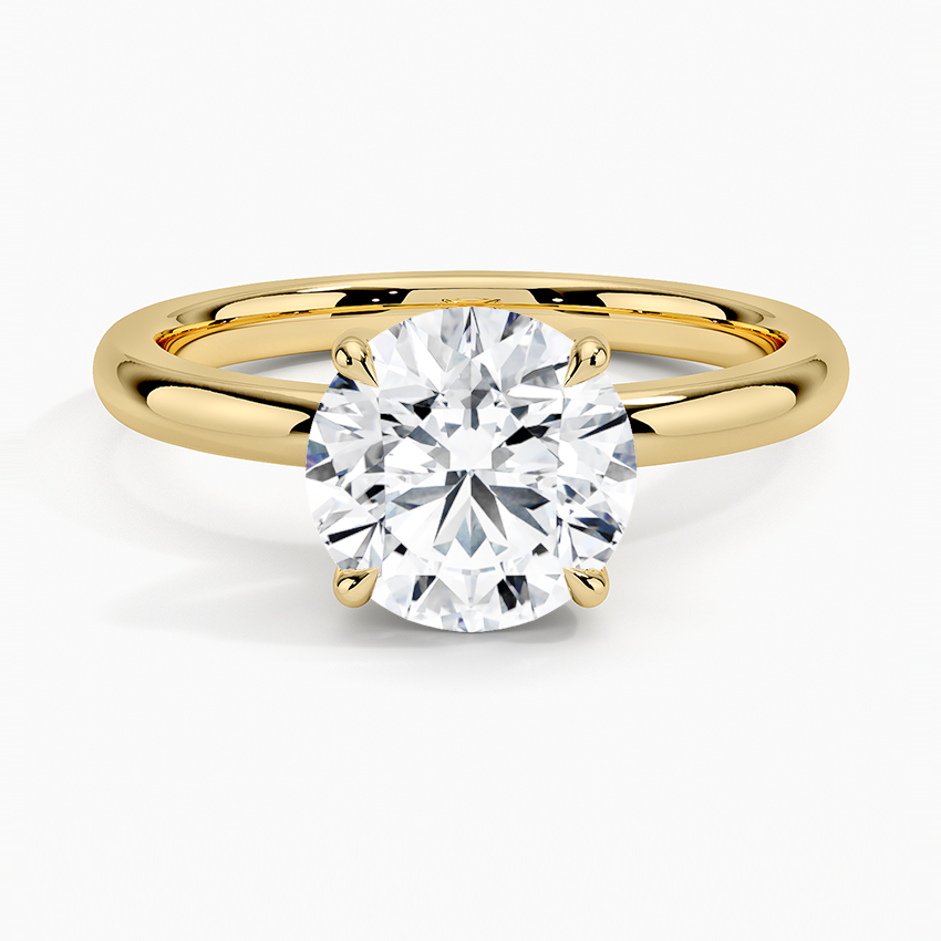 Fairmined 2mm Solitaire Ring - Round Cut Center Stone