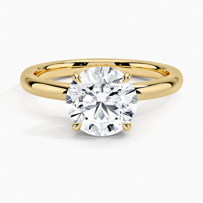 Fairmined 2mm Solitaire Ring - Round Cut Center Stone
