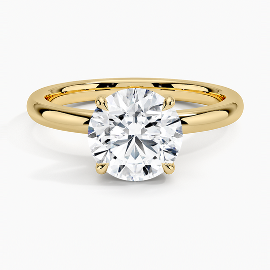 Fairmined 2mm Solitaire Ring - Round Cut Center Stone