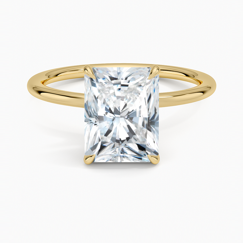 Entwined Solitaire Ring - Radiant Cut Center Stone
