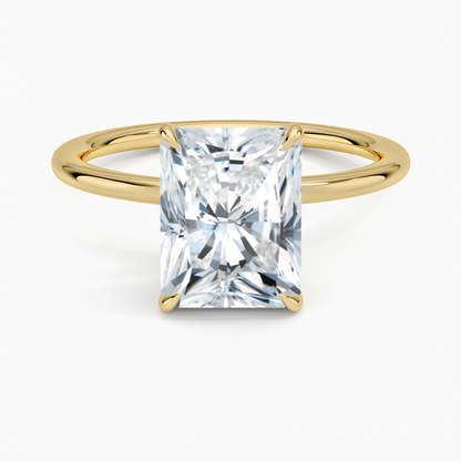 Entwined Solitaire Ring - Radiant Cut Center Stone