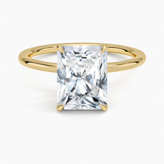 Entwined Solitaire Ring - Radiant Cut Center Stone
