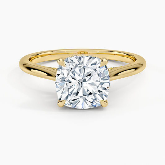 Dawn 1.5mm Diamond Ring - Cushion Cut Center Stone