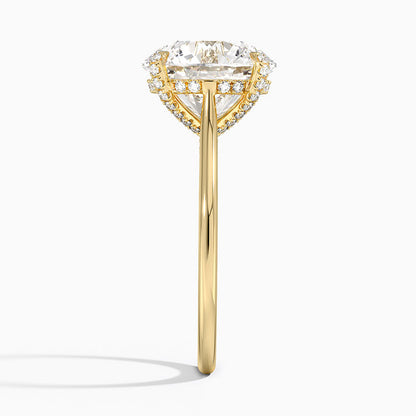 Adorned Dawn Diamond Ring - Round Cut Center Stone