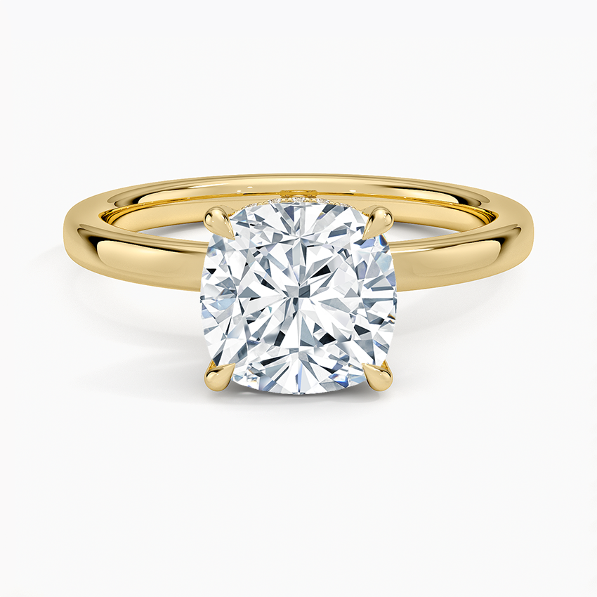 Lumiere 2mm Diamond Ring (1/8 ct. tw.) - Cushion Cut Center Stone