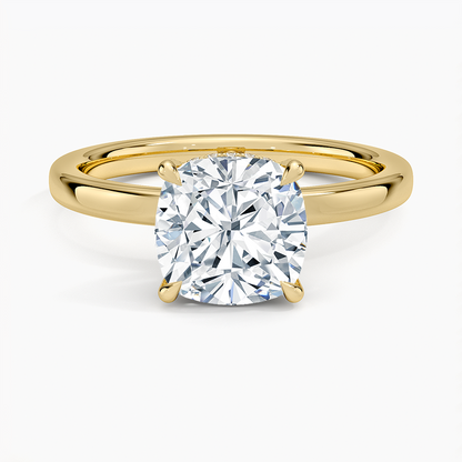 Lumiere 2mm Diamond Ring (1/8 ct. tw.) - Cushion Cut Center Stone