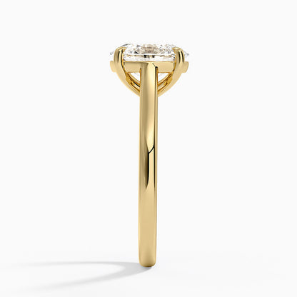2mm Provence Solitaire Ring - Oval Center Stone