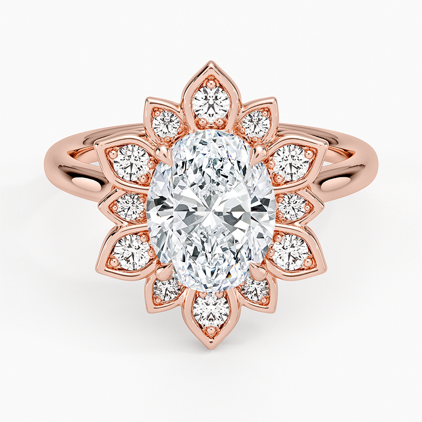Fiore Halo Diamond Ring (1/4 ct. tw.) - Oval Center Stone