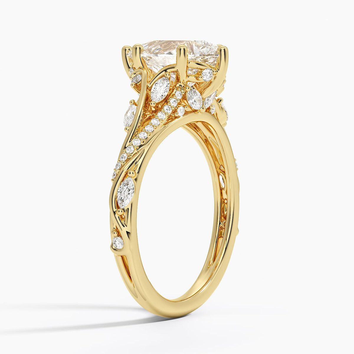 Begonia Vine Diamond Ring (1/2 ct. tw.) - Pear Center Stone