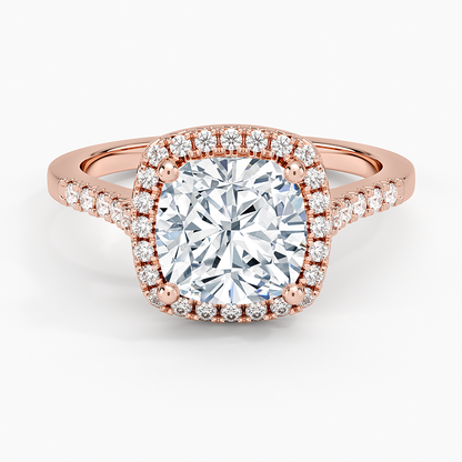 Odessa Halo Diamond Ring (1/5 ct. tw.) - Cushion Cut Center Stone
