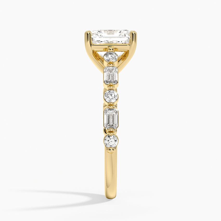 Kensington Half Coverage Diamond Ring (1/2 ct. tw.) - Asscher Cut Center Stone