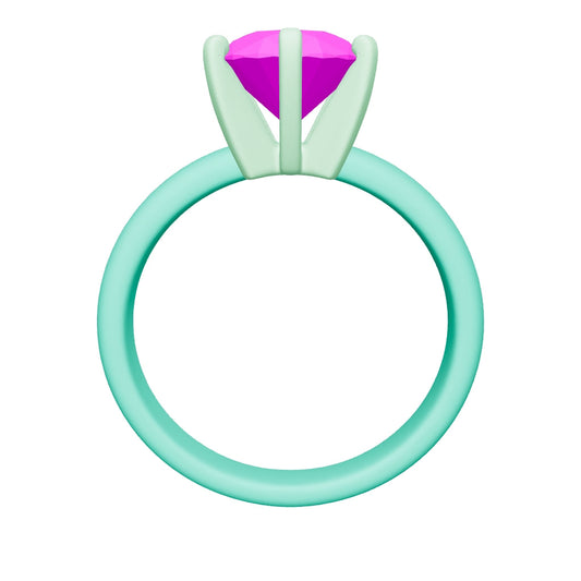 oval lab grown diamond ring 3D model