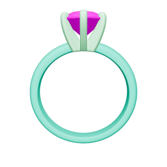 pear lab grown diamond ring 3D model