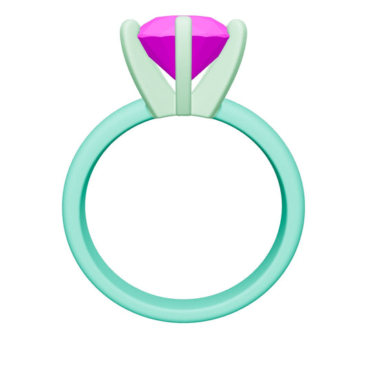 round lab grown diamond ring 3D model