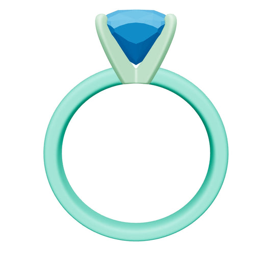 cushion lab grown diamond ring 3D model