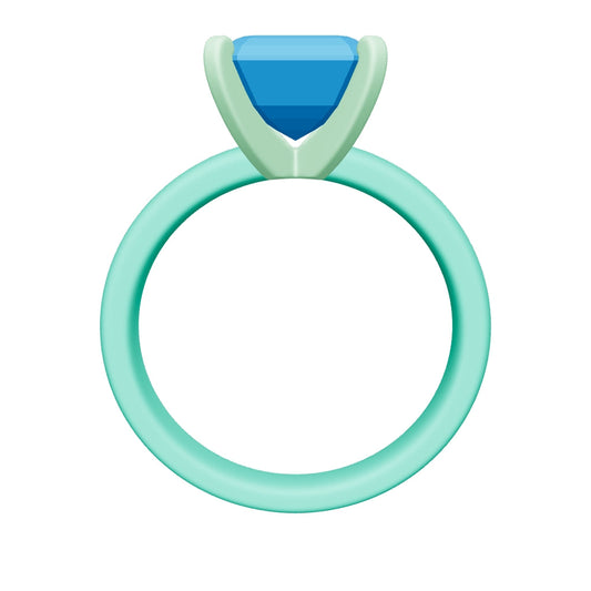 emerald lab grown diamond ring 3D model