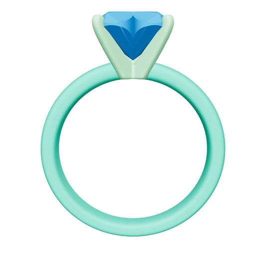 heart lab grown diamond ring 3D model