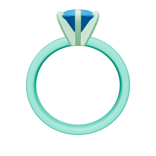 pear lab grown diamond ring 3D model