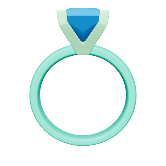 princess lab grown diamond ring 3D model