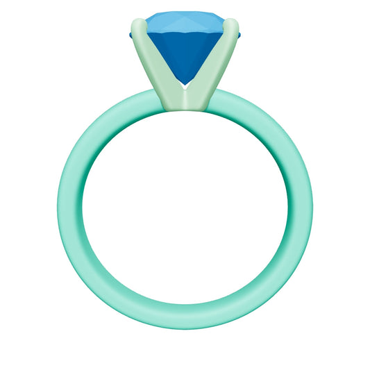 round lab grown diamond ring 3D model