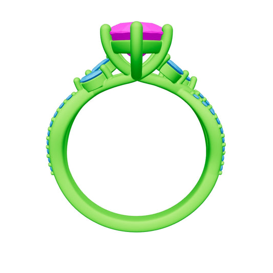 marquise lab grown diamond ring 3D model