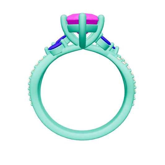marquise lab grown diamond ring 3D model