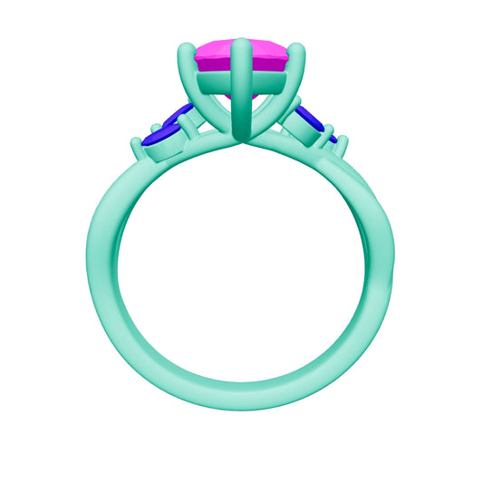 marquise lab grown diamond ring 3D model