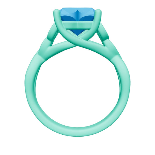 heart lab grown diamond ring 3D model