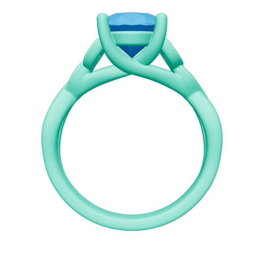 oval lab grown diamond ring 3D model