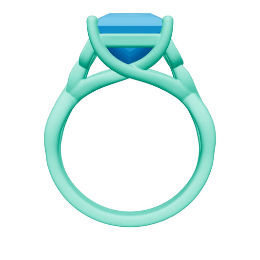 princess lab grown diamond ring 3D model