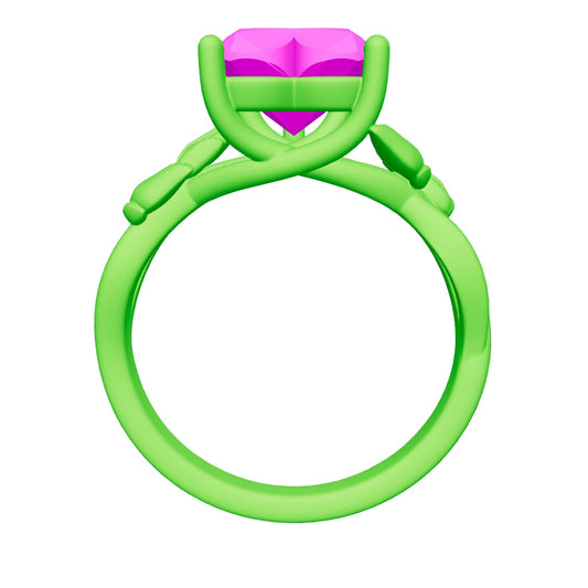 heart lab grown diamond ring 3D model