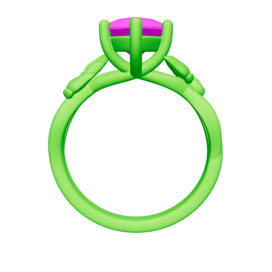 pear lab grown diamond ring 3D model