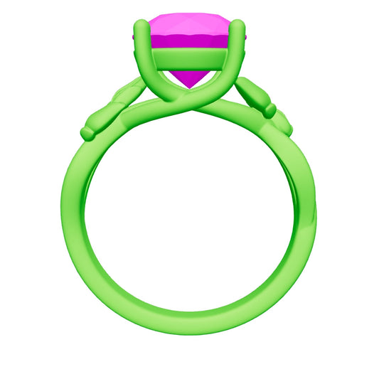 round lab grown diamond ring 3D model