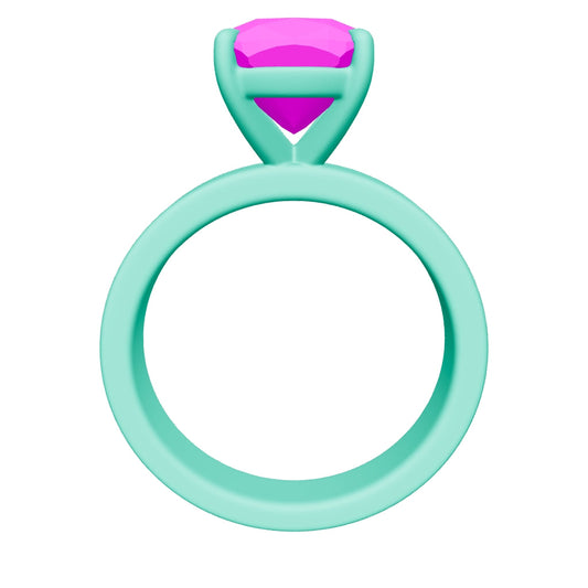 cushion lab grown diamond ring 3D model