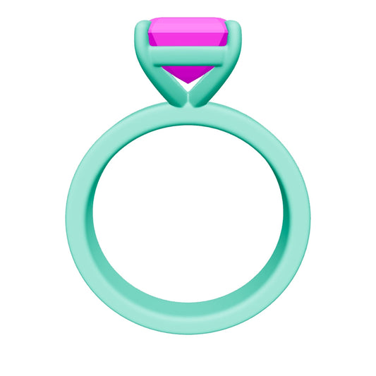 emerald lab grown diamond ring 3D model