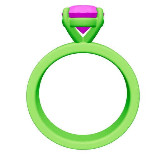 oval lab grown diamond ring 3D model