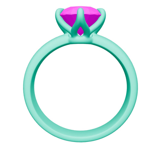 oval lab grown diamond ring 3D model